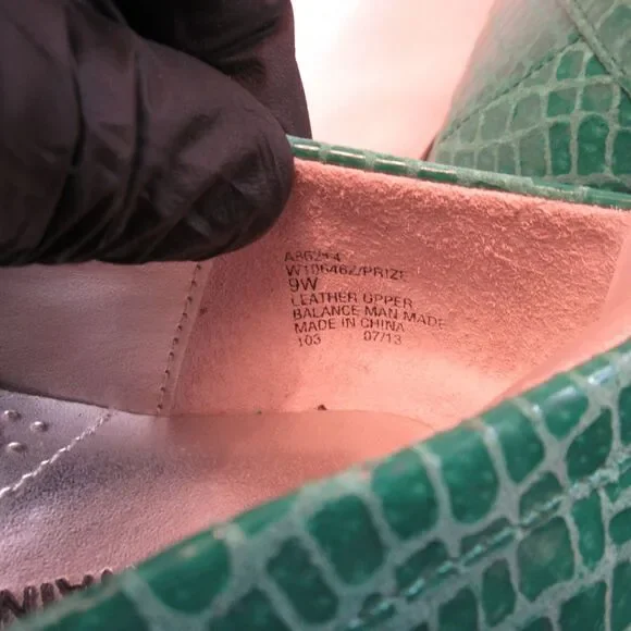 NWT Women's White Mountain Shoes US Size 9 Green Pearl Croco Moccasin - Picture 6 of 6